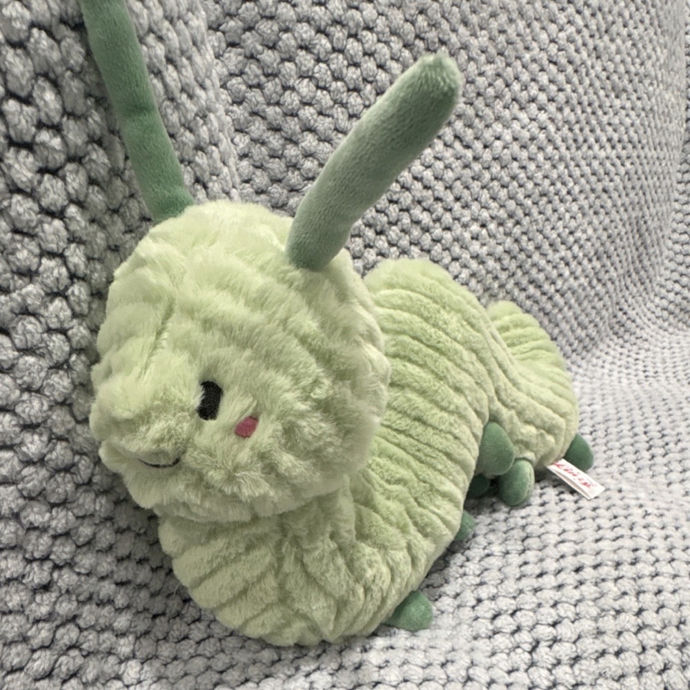 Linzy Caterpillar Stuffed Animal Plush Small 6-14 in Green Washable 2022